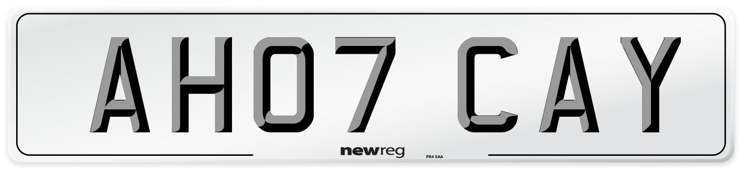 AH07 CAY Number Plate from New Reg